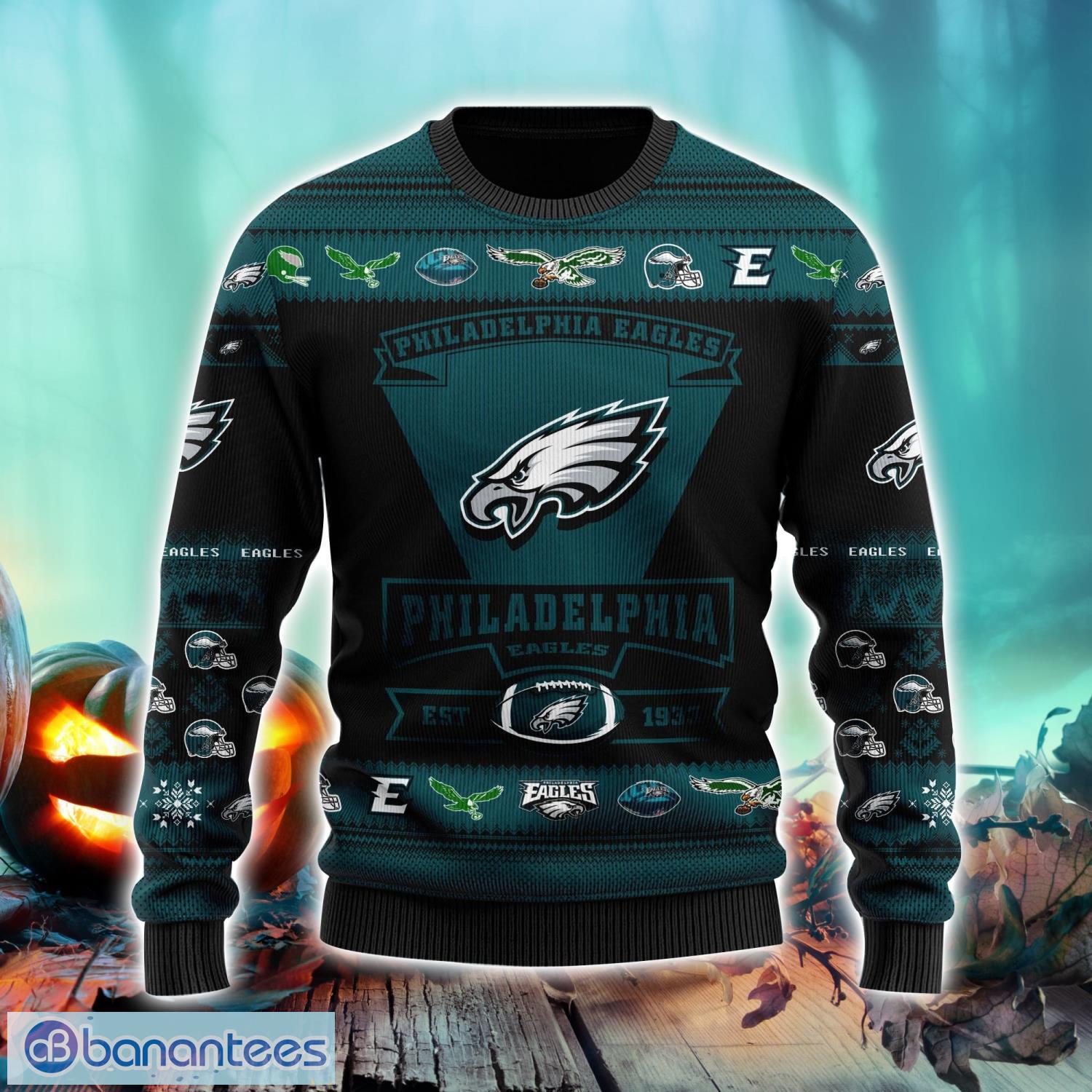 Philadelphia Eagles NFL Custom Name Mascot And Logo Pattern AOP