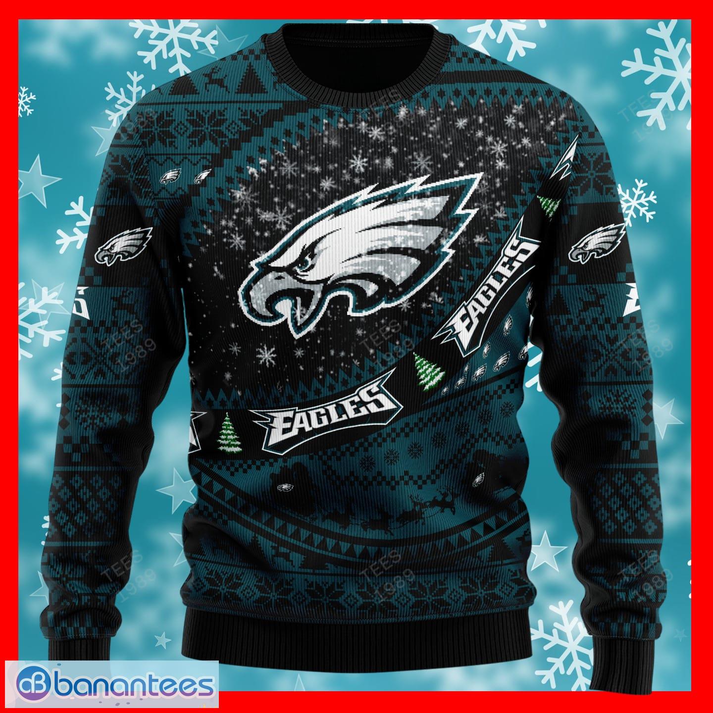 Philadelphia Eagles Christmas Snow Ugly Sweater For Men Women - Banantees