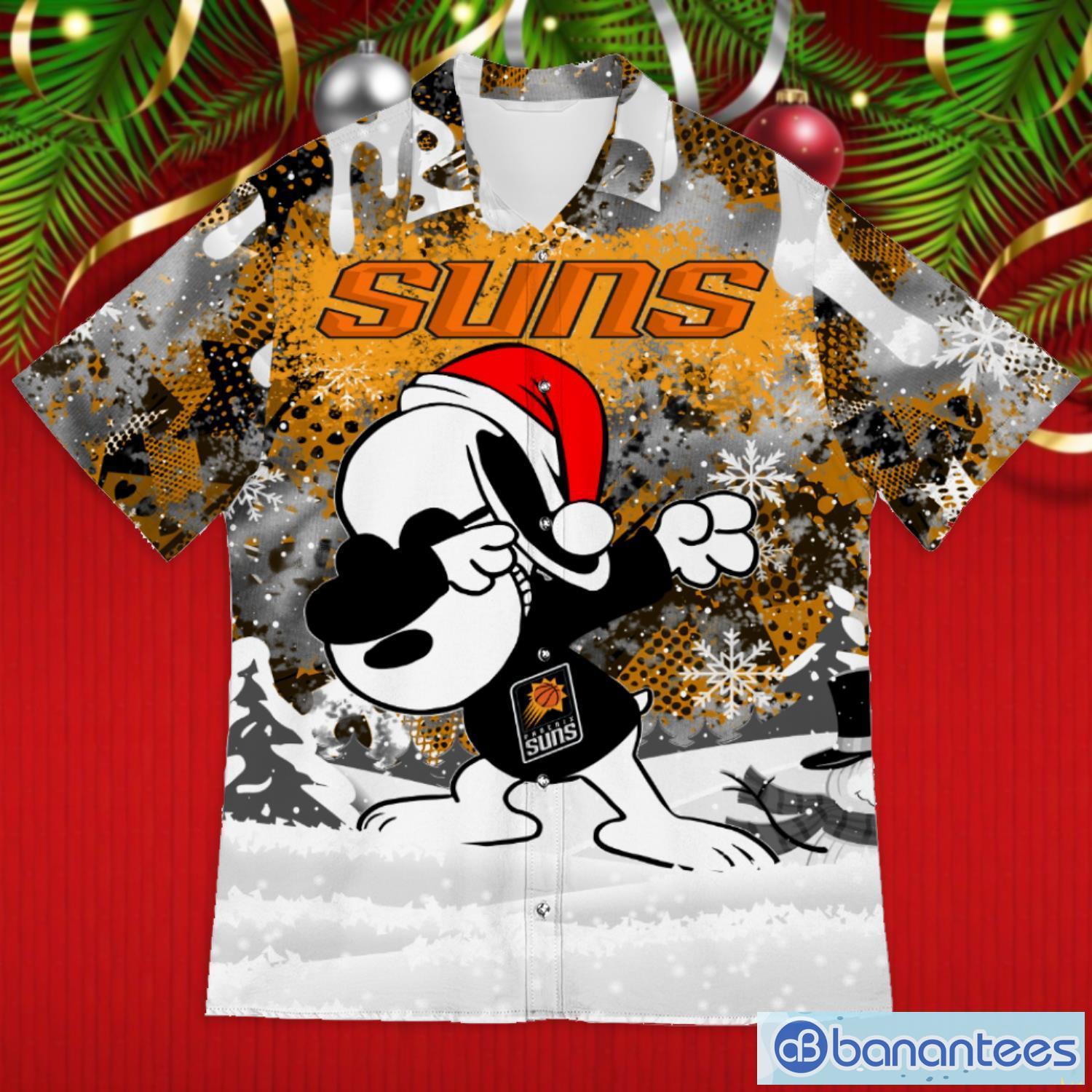 Phoenix Suns Snoopy Dabbing The Peanuts 2023 Christmas Gift Hawaiian Shirt Product Photo 1
