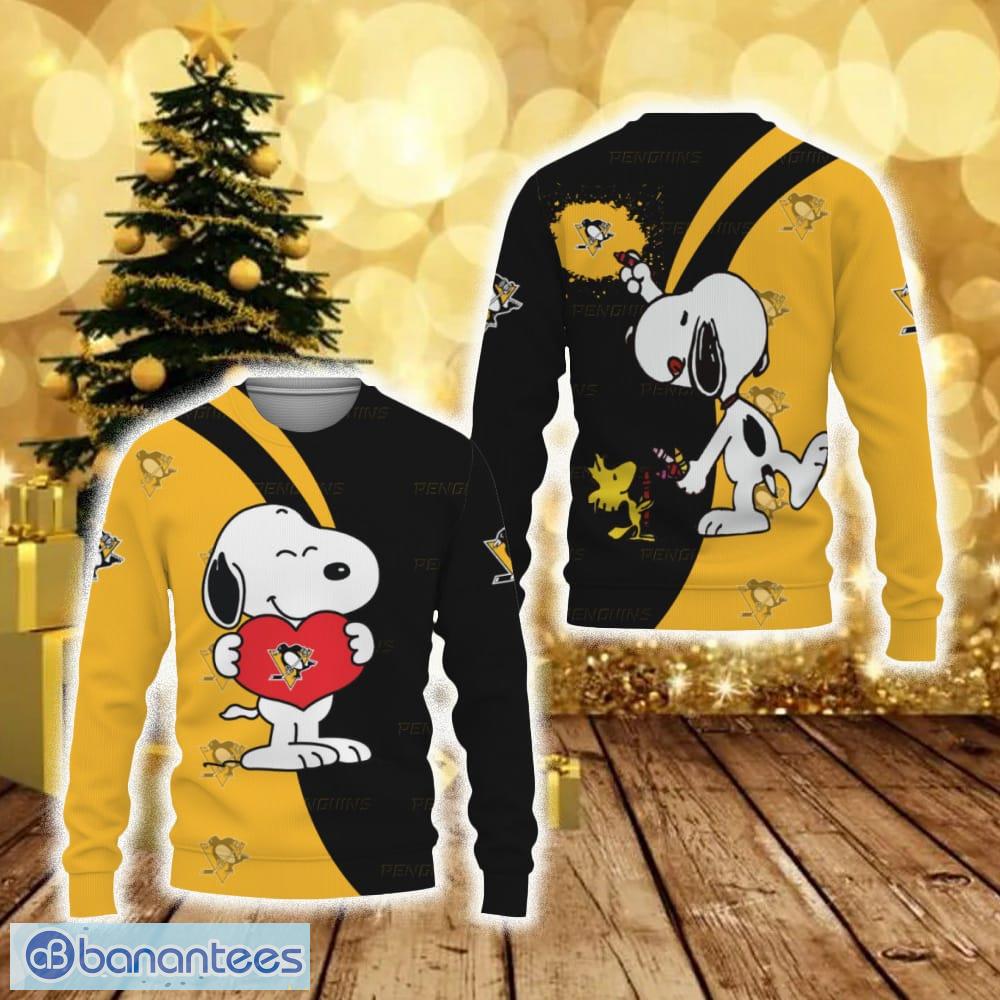 Pittsburgh Penguins Snoopy And Pered Custom Pittsburgh Penguins Graphic 3D  Hoodie