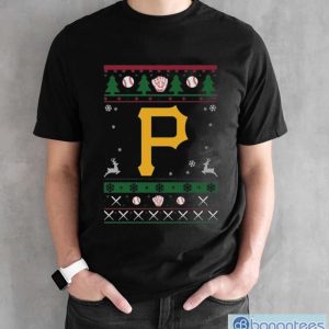 Pittsburgh Pirates Baseball Mlb Ugly Christmas 2023 Sweater - Black Unisex T-Shirt