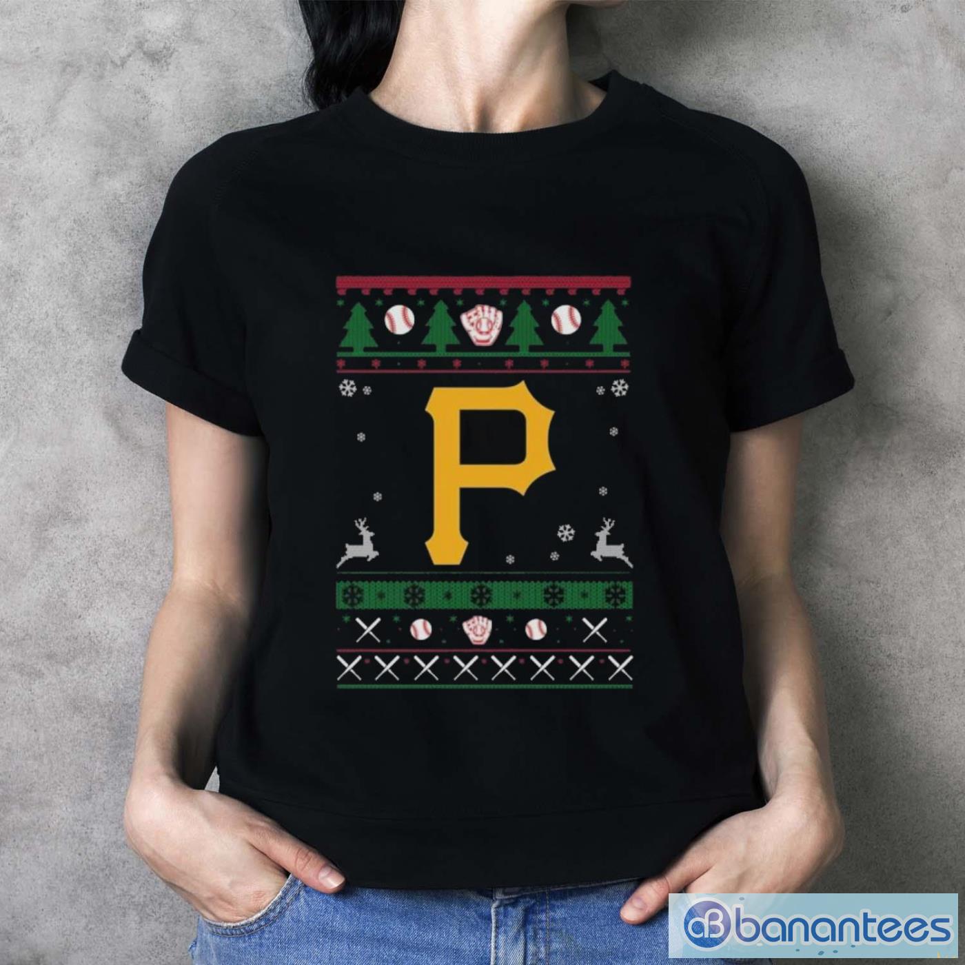Pittsburgh Pirates Grey & Black 3/4 Sleeve T-Shirt