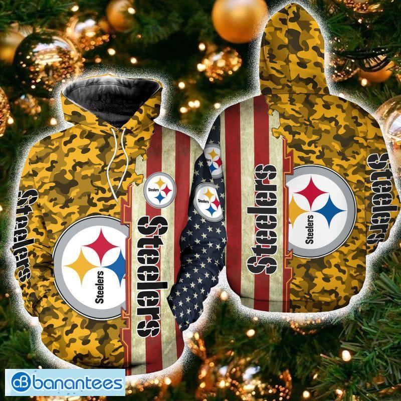 Pittsburgh Steelers America Flag All Over Print Hoodie Zip Hoodie For Men And Women Gift Christmas - Pittsburgh Steelers America Flag All Over Print Hoodie Zip Hoodie For Men And Women Gift Christmas