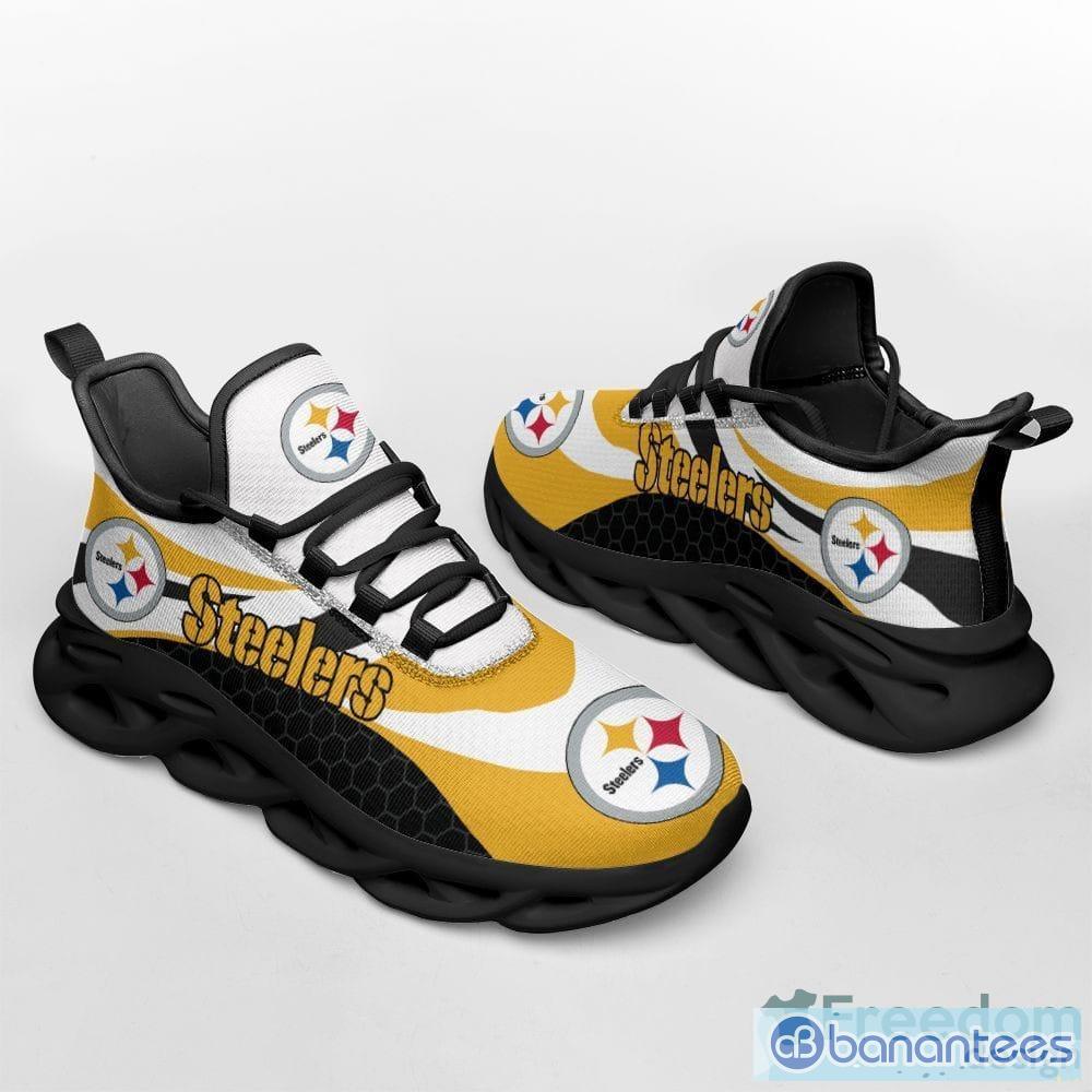 Pittsburgh Steelers NFL Clunky Sneakers Max Soul Shoes - Growkoc