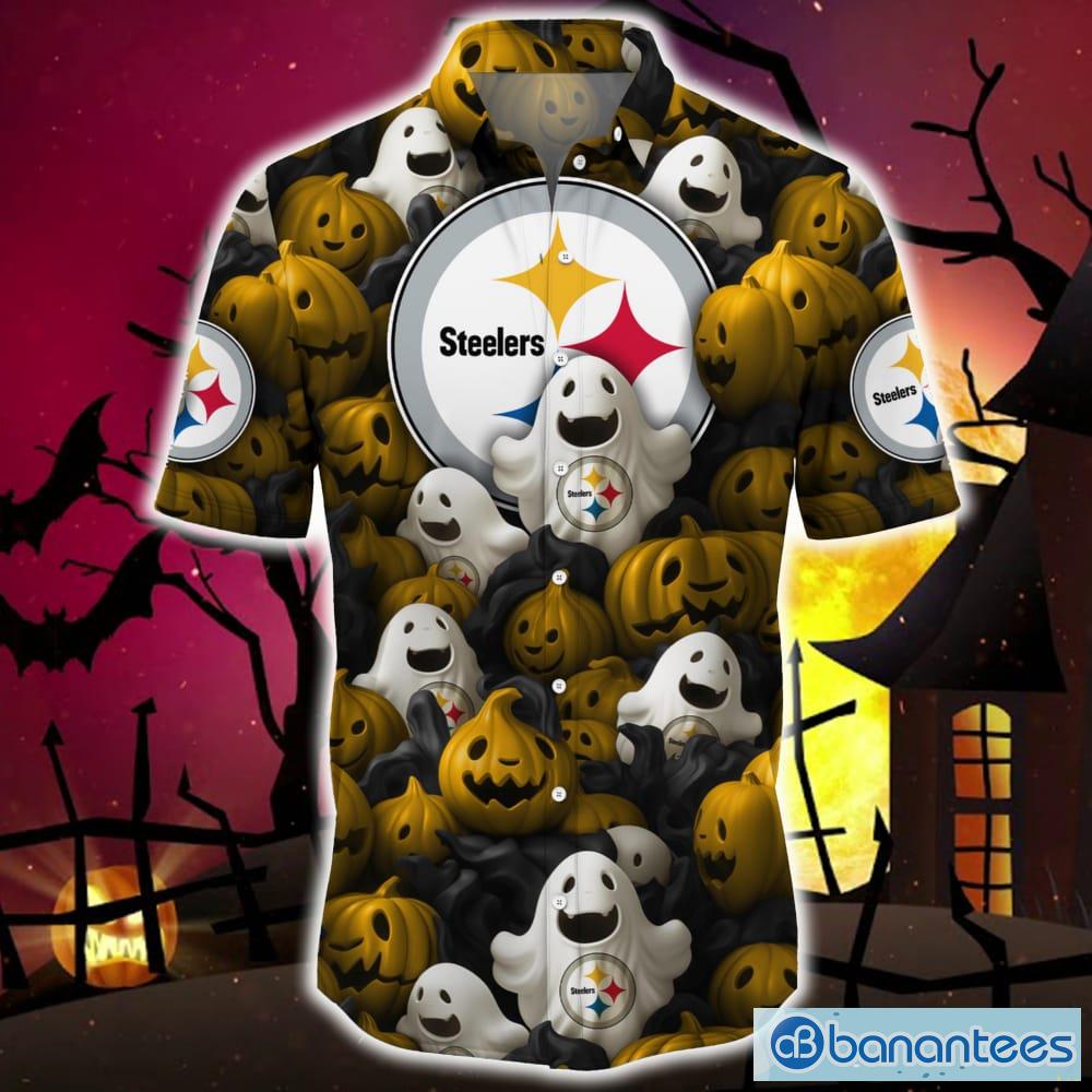 Pittsburgh Steelers Custom Name & Number Skull Hoodies Full Over Print -  Banantees