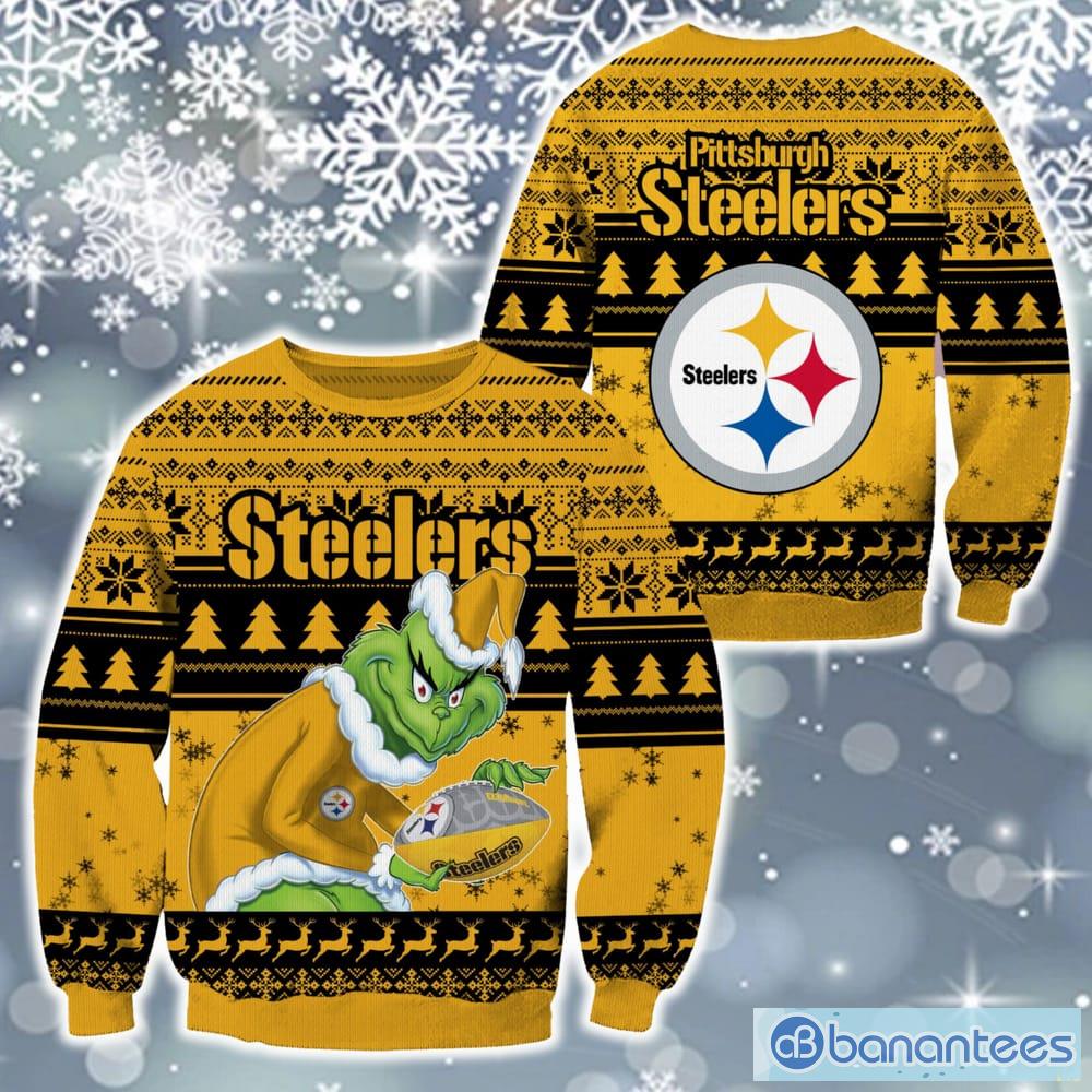 Pittsburgh Steelers NFL Grinch Christmas Ugly Sweater Fans Gift Funny For Men And Women - Pittsburgh Steelers NFL Grinch Christmas Ugly Sweater Fans Gift Funny For Men And Women