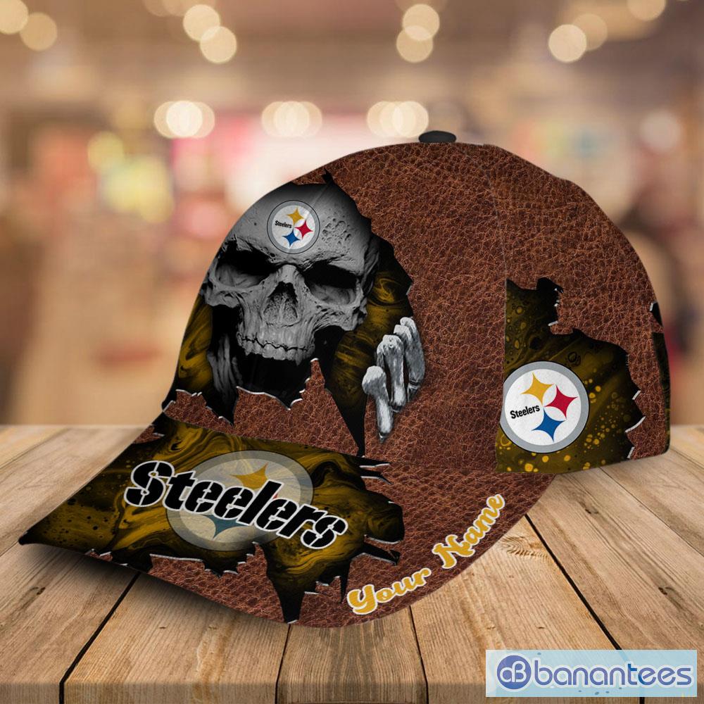 Pittsburgh Steelers NFL Skull Personalized Brown 3D Hat Cap Mens Summer  Gift For Fans - Banantees