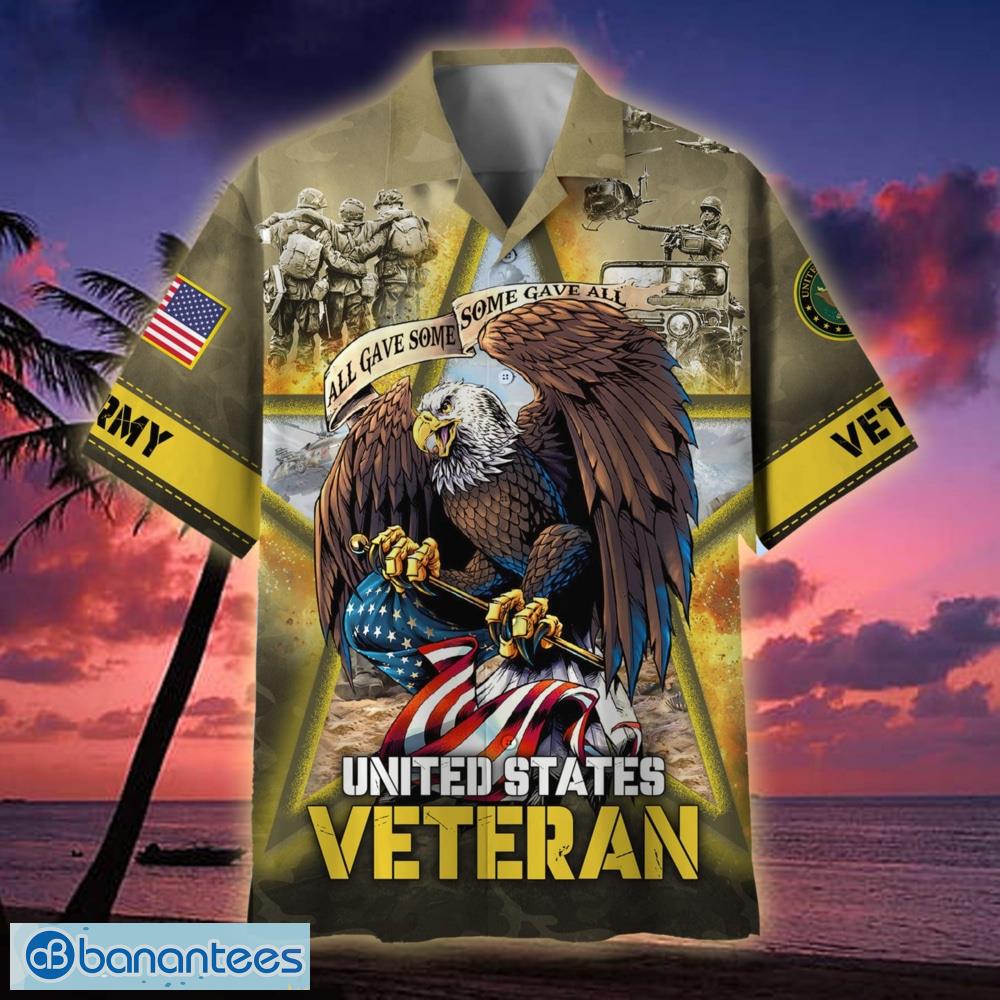 Eagle's presence signifies courage US Army American Pride Hawaiian Shirt  For Veterans - Banantees