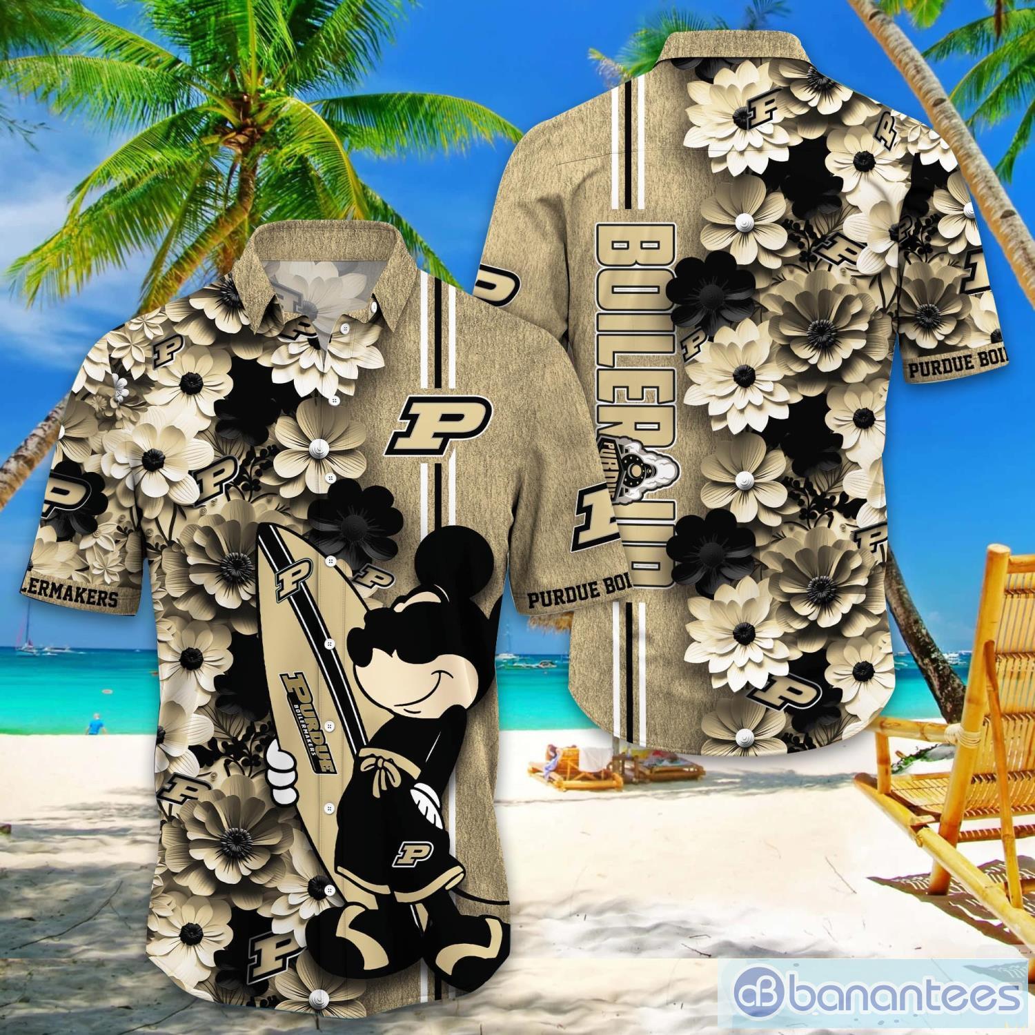 purdue boilermakers hawaiian shirt mickey love surfing trending summer gift image Purdue Boilermakers Hawaiian Shirt Mickey Love Surfing Trending Summer Gift Product Photo 1