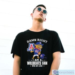 Damn Right I Am A Arizona Wildcats Mascot Fan Win Or Lose Shirt - G500 Gildan T-Shirt