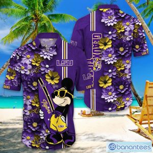 LSU TIGERS Hawaiian Shirt Mickey Love Surfing Trending Summer Gift Product Photo 1
