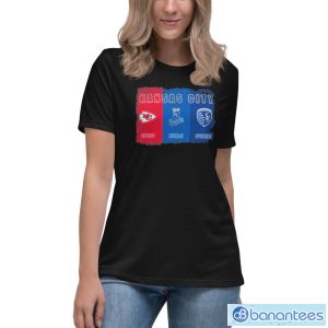 Kansas City Chiefs Royals And Sporting Team Players 2023 Shirt - Women's Relaxed Short Sleeve Jersey Tee