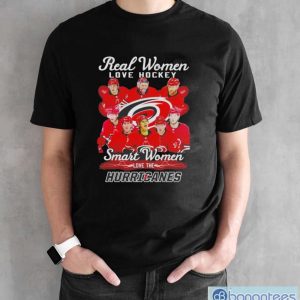 Real women love hockey smart women love the Carolina Hurricanes shirt - Black Unisex T-Shirt