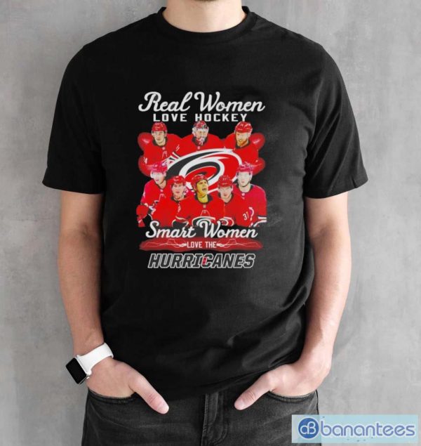 Real women love hockey smart women love the Carolina Hurricanes shirt - Black Unisex T-Shirt