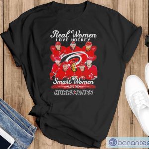 Real women love hockey smart women love the Carolina Hurricanes shirt - Black T-Shirt