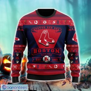 Boston Red Sox Football Team Logo Custom Name Personalized Ugly Christmas  Sweater Unisex Christmas Gift - Banantees