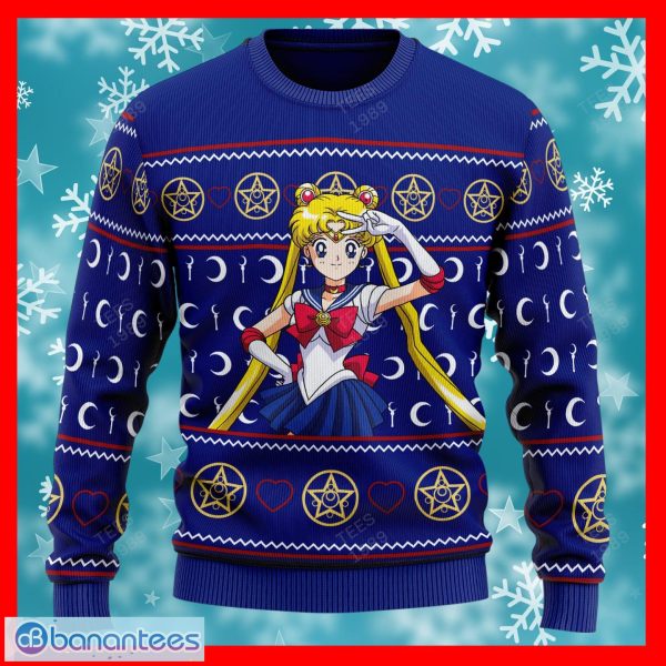 Sailor Moon Fair Isle Ugly Christmas 3D Sweater For Men And Women - Sailor Moon Fair Isle Knitted Sweater Photo 2