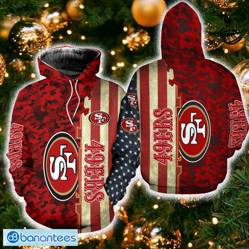 San Francisco 49ers America Flag All Over Print Hoodie Zip Hoodie For Men And Women Gift Christmas - San Francisco 49ers America Flag All Over Print Hoodie Zip Hoodie For Men And Women Gift Christmas