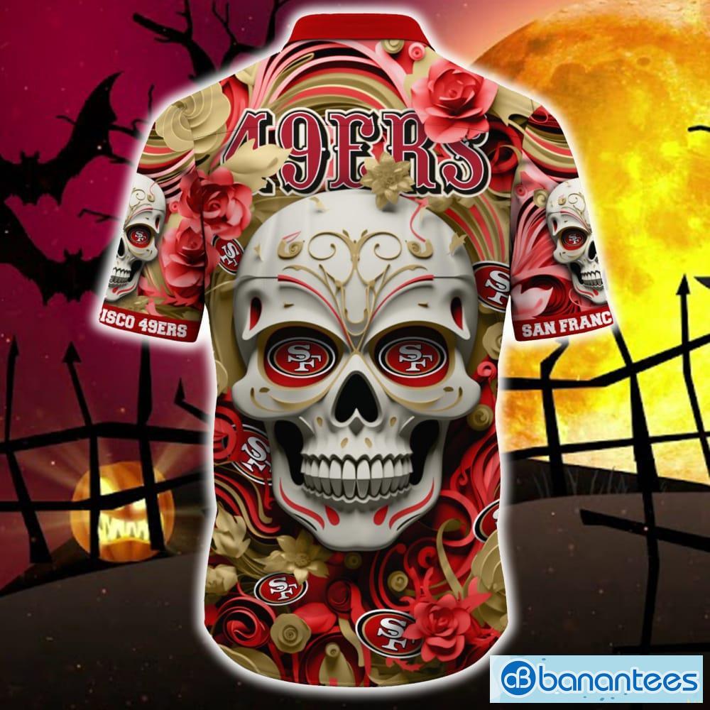 San Francisco 49ers NFL Skull Halloween Gift Fans Hawaiian Shirt For Men  And Women - Banantees