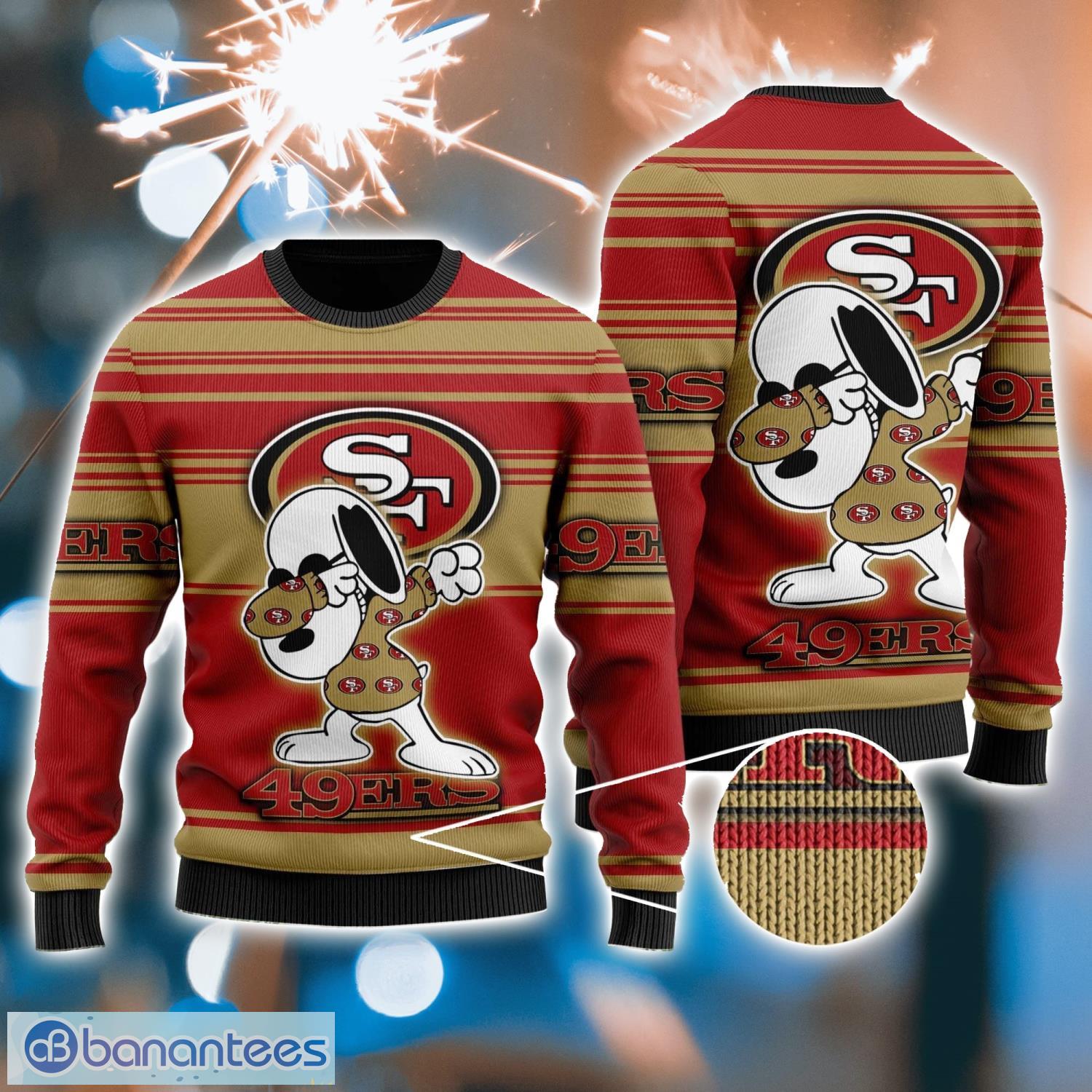 San Francisco 49ers Mickey And Friends Christmas Sweater Ugly Christmas  Sweater - Banantees