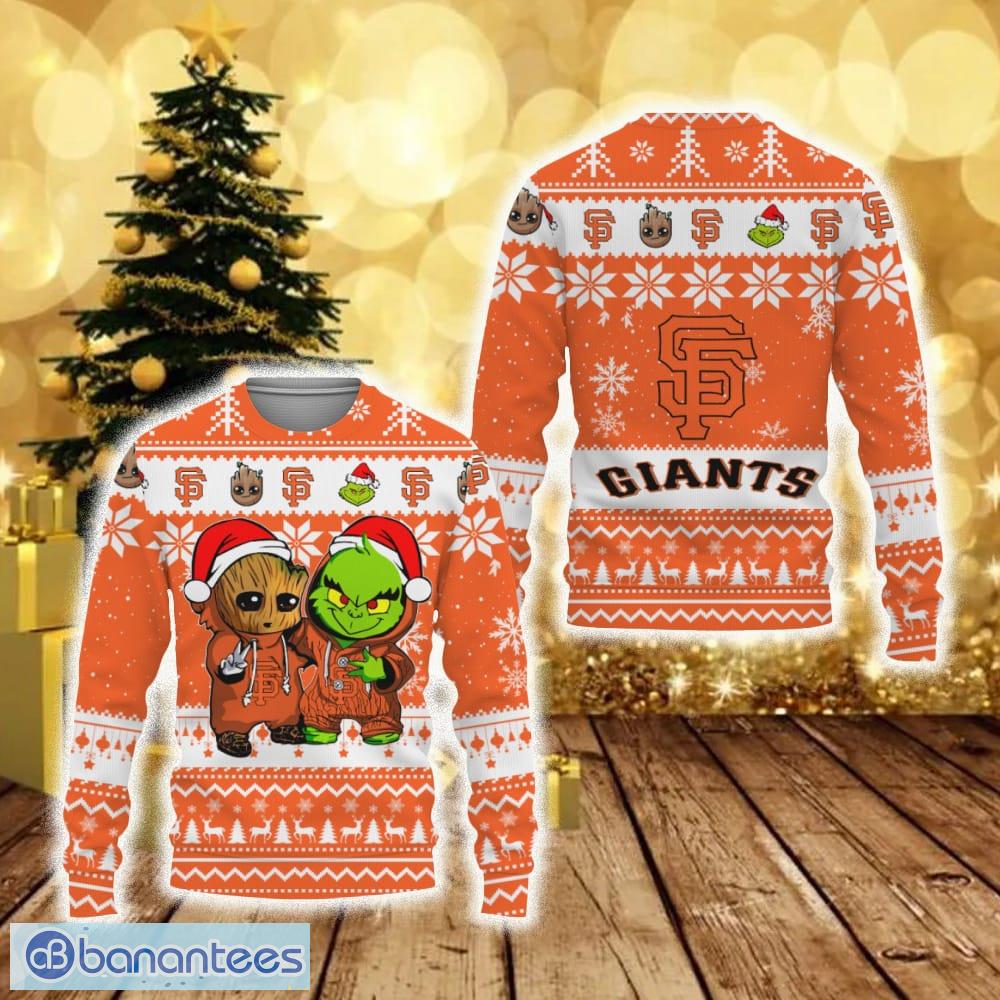 Oakland Athletics Baby Groot And Grinch Ugly Christmas 3D Hoodie