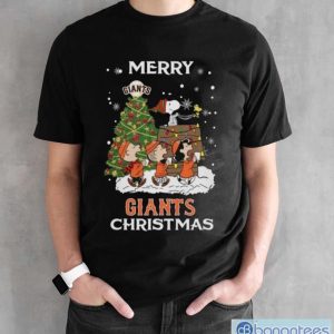 San Francisco Giants Snoopy Family Christmas Shirt - Black Unisex T-Shirt
