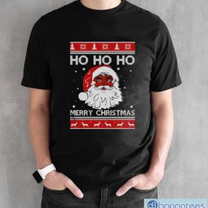 Santa Claus Ho Ho Ho Merry Christmas shirt2 - Black Unisex T-Shirt