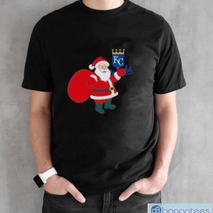 Santa Claus Kansas City Royals Mlb Christmas 2023 Shirt - Black Unisex T-Shirt