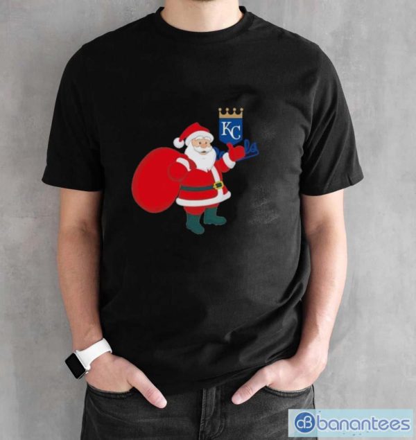 Santa Claus Kansas City Royals Mlb Christmas 2023 Shirt - Black Unisex T-Shirt