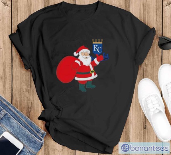 Santa Claus Kansas City Royals Mlb Christmas 2023 Shirt - Black T-Shirt