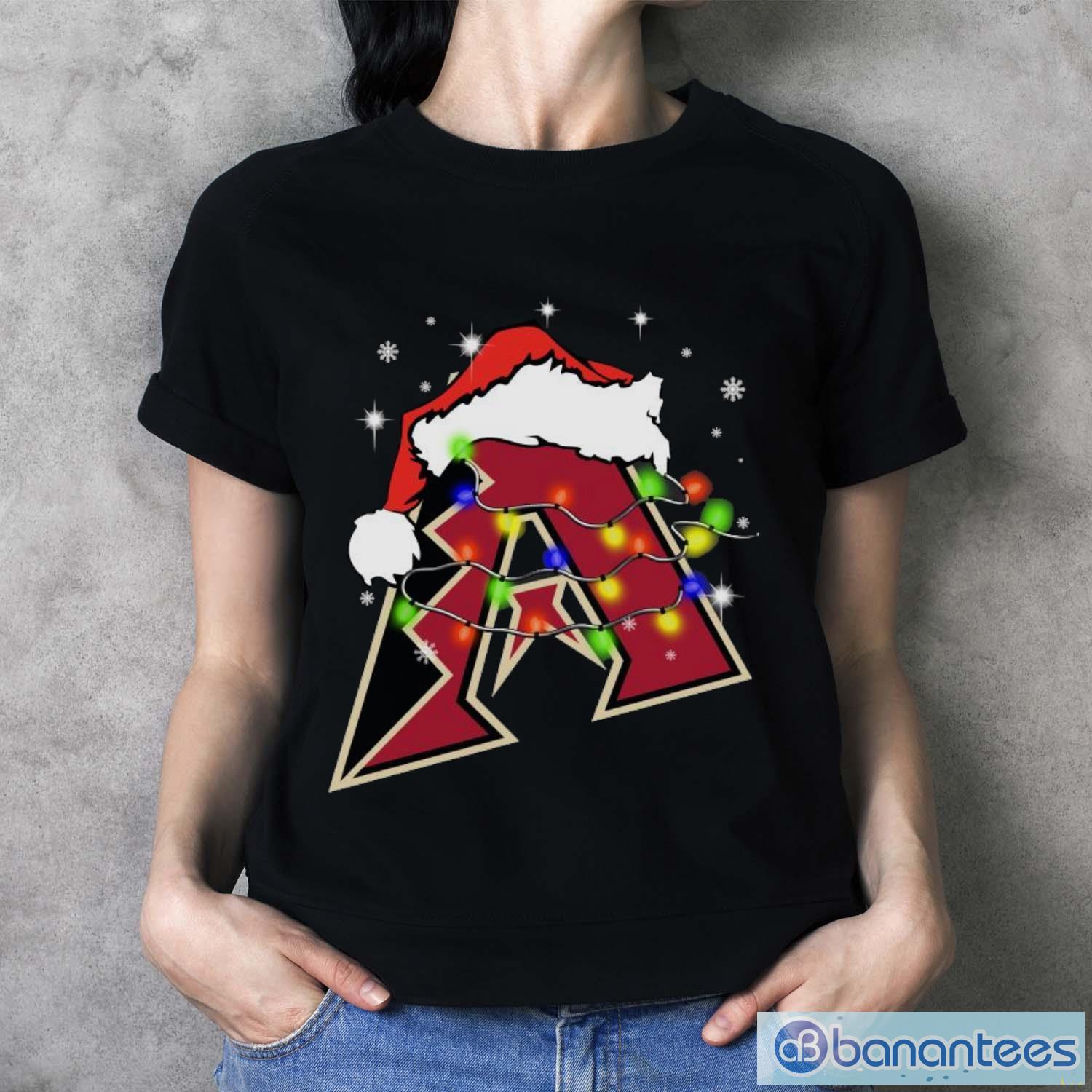 Santa Hat Arizona Diamondbacks Light Christmas Shirt - Banantees