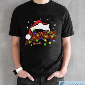 Santa Hat San Diego Padres Light Christmas Shirt - Black Unisex T-Shirt