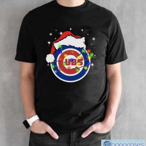 Santa Hat Texas Chicago Cubs Christmas Shirt - Black Unisex T-Shirt