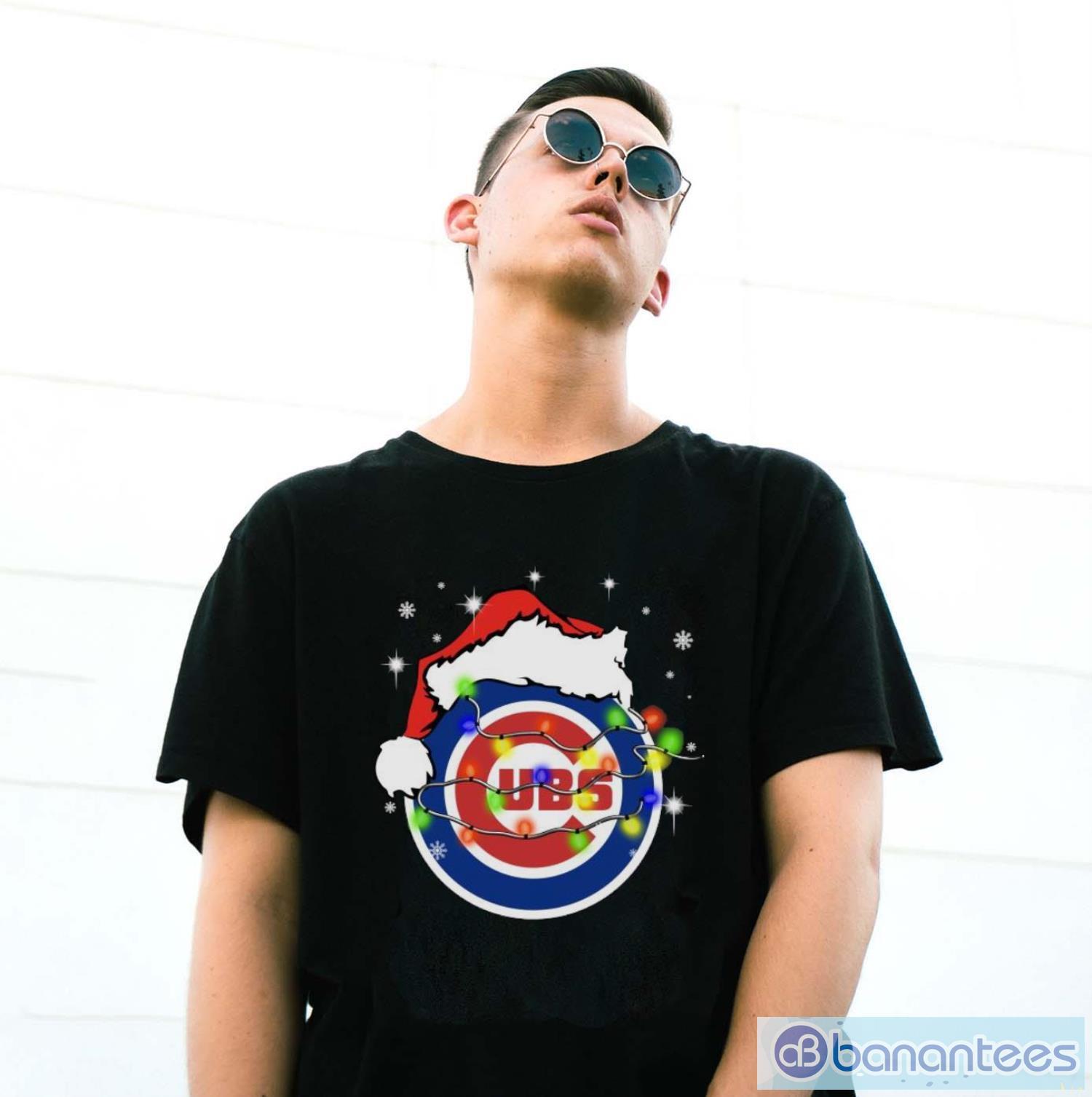 Santa Hat Chicago Cubs Light Christmas shirt - Dalatshirt