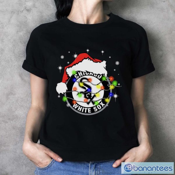 Santa Hat Texas Chicago White Sox Christmas Shirt - Ladies T-Shirt
