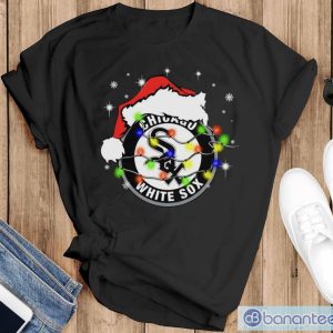 Santa Hat Texas Chicago White Sox Christmas Shirt - Black T-Shirt