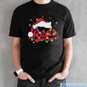 Santa Hat Texas Cincinnati Reds Christmas Shirt - Black Unisex T-Shirt