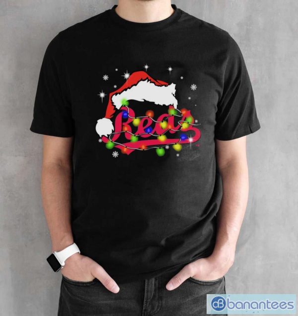 Santa Hat Texas Cincinnati Reds Christmas Shirt - Black Unisex T-Shirt