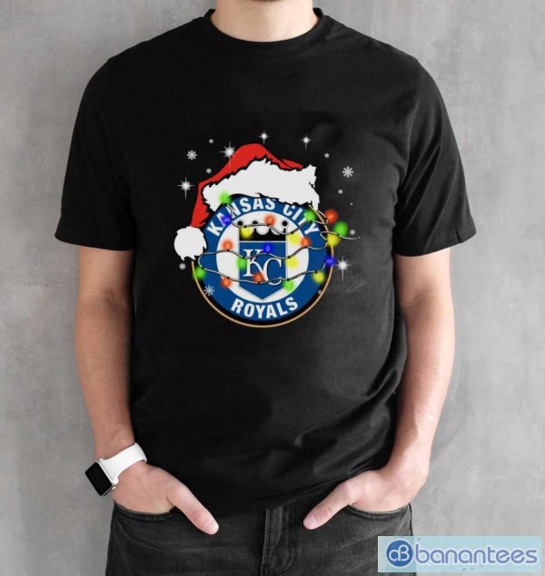 Santa Hat Texas Kansas City Royals Christmas Shirt Christmas Gift - Black Unisex T-Shirt