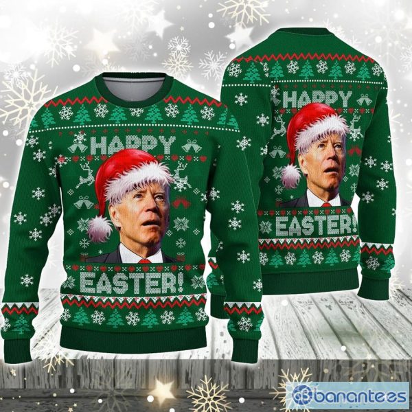 Santa Joe Biden Merry 4th Of Easter Green Ugly Sweater Christmas Christmas Gift For Men And Women Party Holiday Product Photo 1