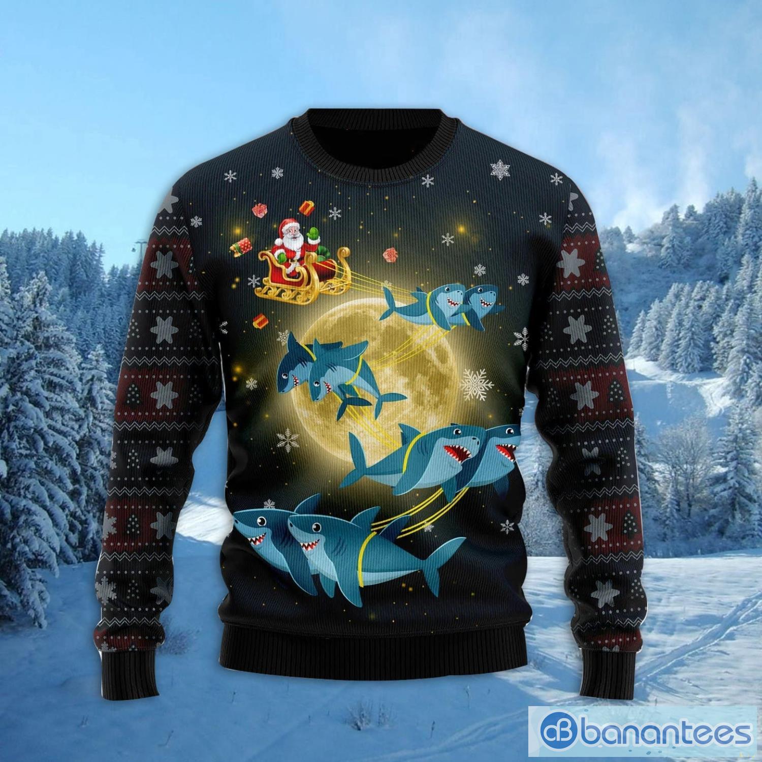 Santa sales shark sweater