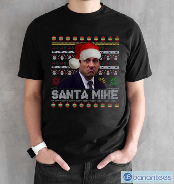 Santas Mike Christmas Movie T Shirt, Michael Scott Office Sweatshirt - Black Unisex T-Shirt
