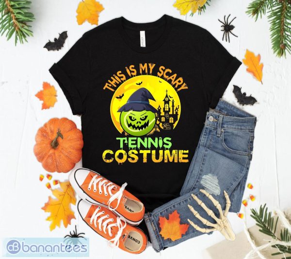Scary Halloween Tennis Gift Funny Ghost Tennis Players T-Shirt Sweatshirt Hoodie Unisex Halloween Gift Product Photo 1