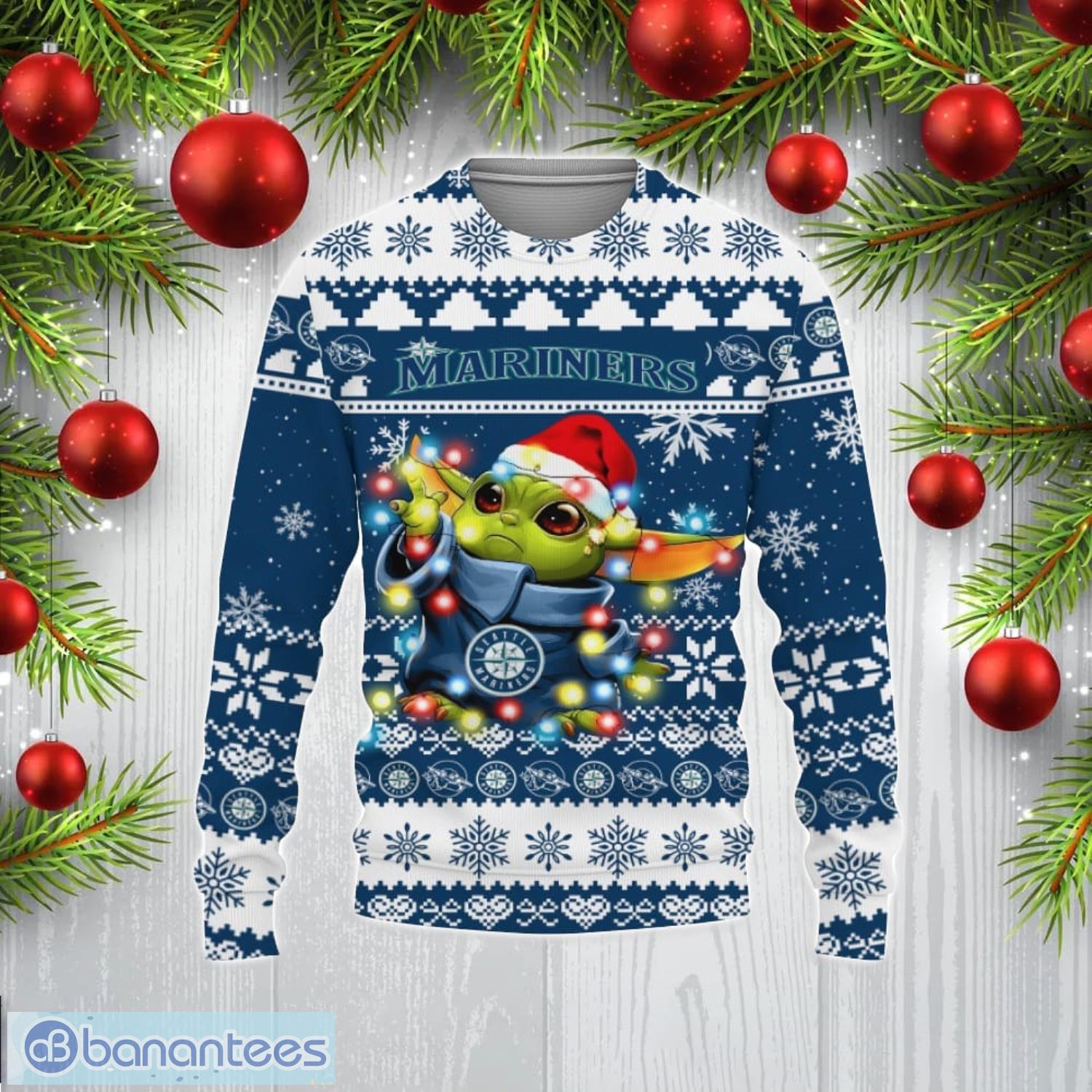 Seattle Mariners Baby Yoda Star Wars Ugly Christmas Sweater