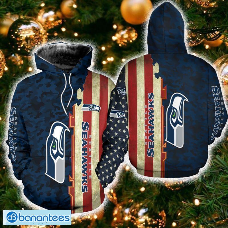 Seattle Seahawks America Flag All Over Print Hoodie Zip Hoodie For Men And Women Gift Christmas - Seattle Seahawks America Flag All Over Print Hoodie Zip Hoodie For Men And Women Gift Christmas