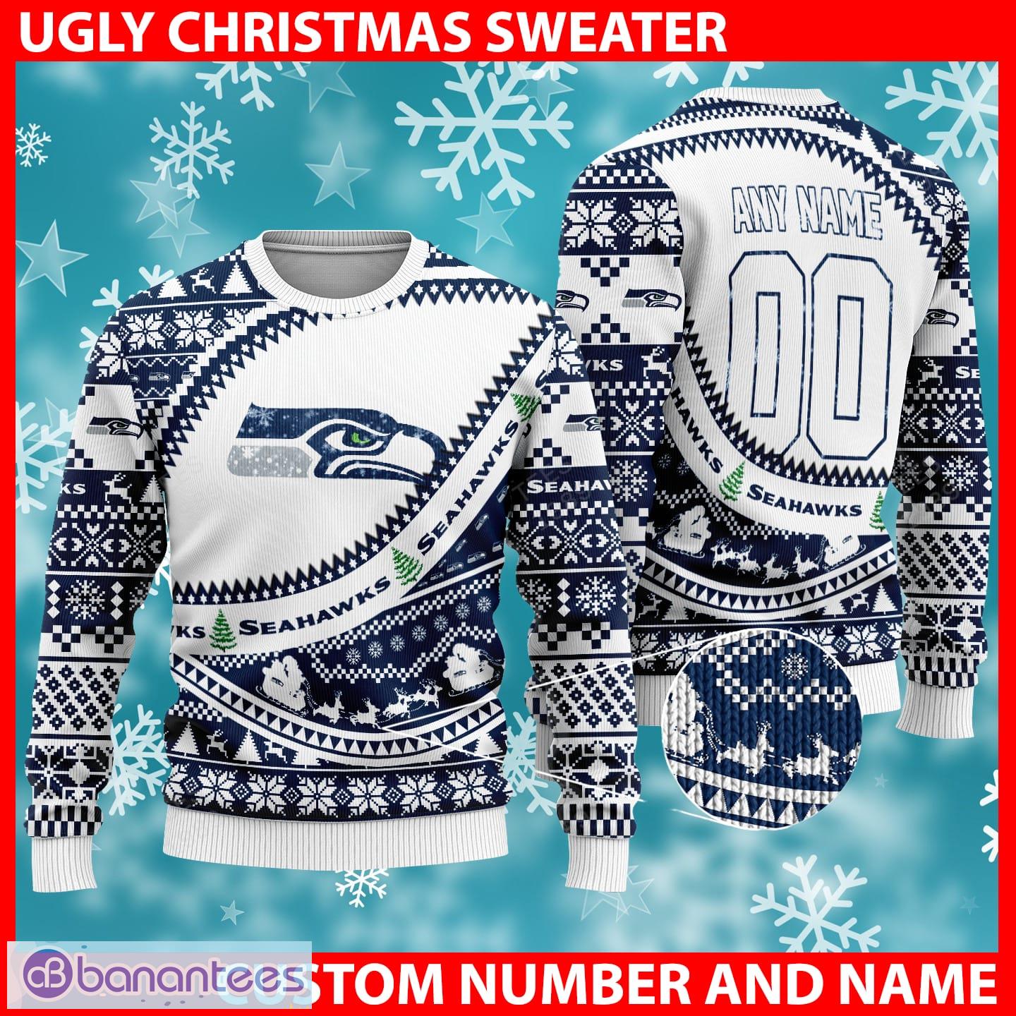 Seattle Seahawks Christmas Caro Pattern Sweater Stylish Unisex Ugly Lover  Christmas - YesItCustom