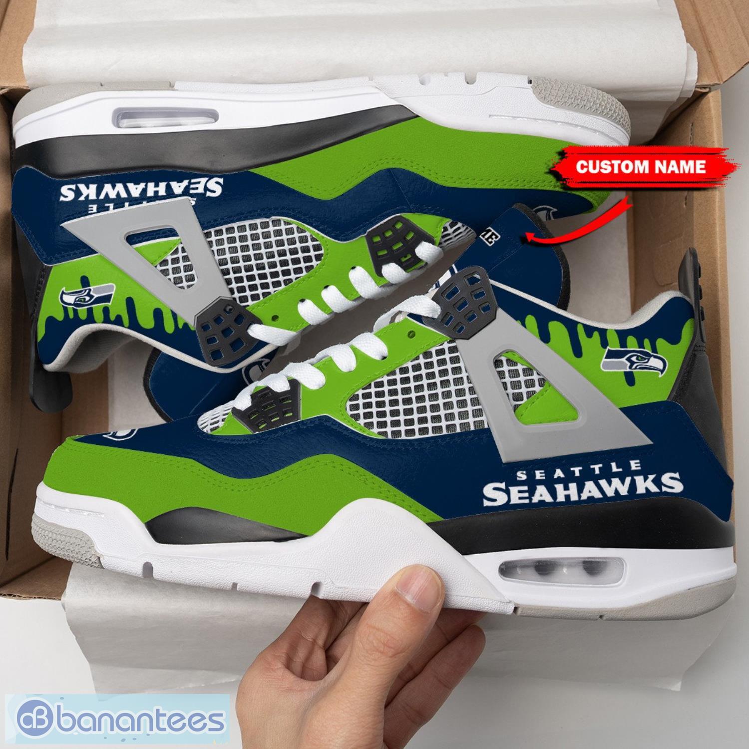 Seattle seahawks air jordan 13 custom name personalized shoes - Praise To  Heaven