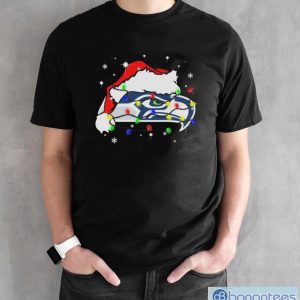 Seattle Seahawks Santa Hat Christmas Light Shirt - Angelicshirt