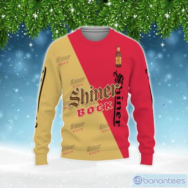 Shiner Bock Beers Beers And Whiskey Pattern Logo 3D Sweater Christmas Holiday Gift Product Photo 1