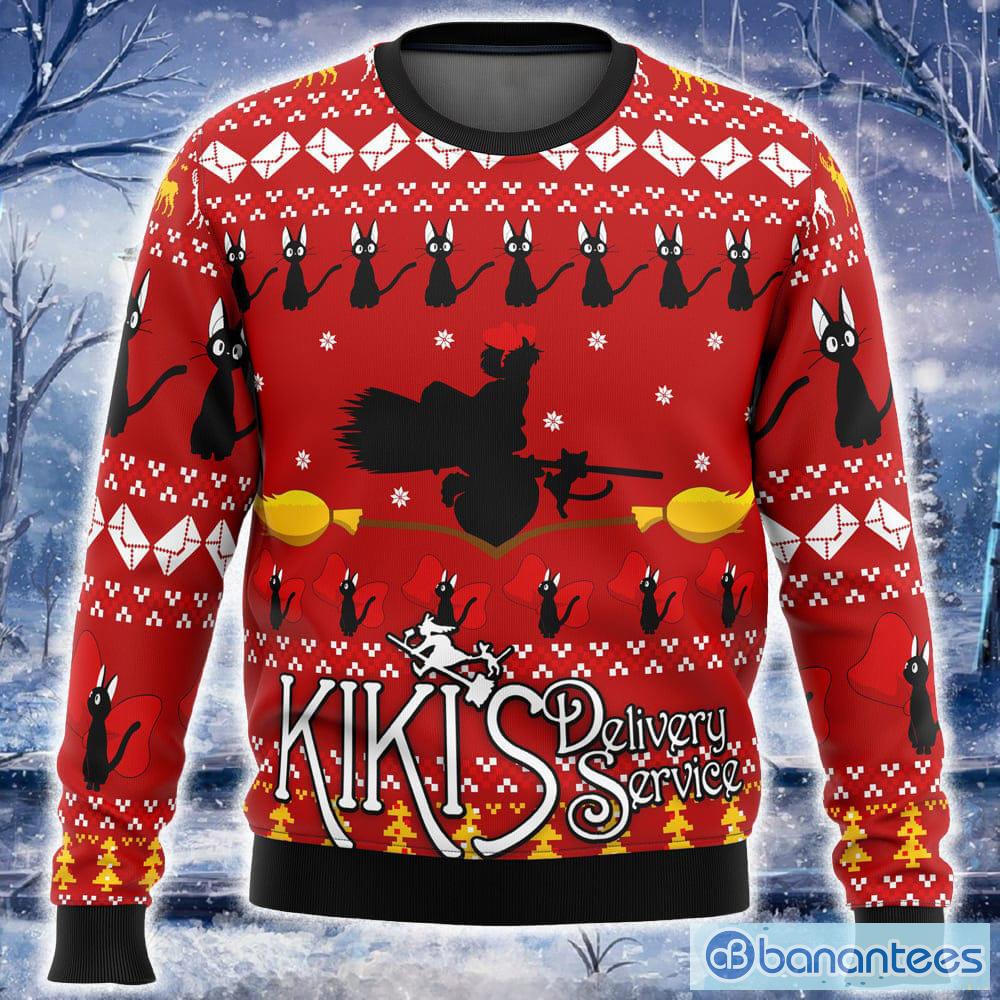 Silhouette Kiki’s Delivery Service 3D Sweater New Gift Christmas For Men And Women - Silhouette Kiki’s Delivery Service Ugly Christmas Sweater